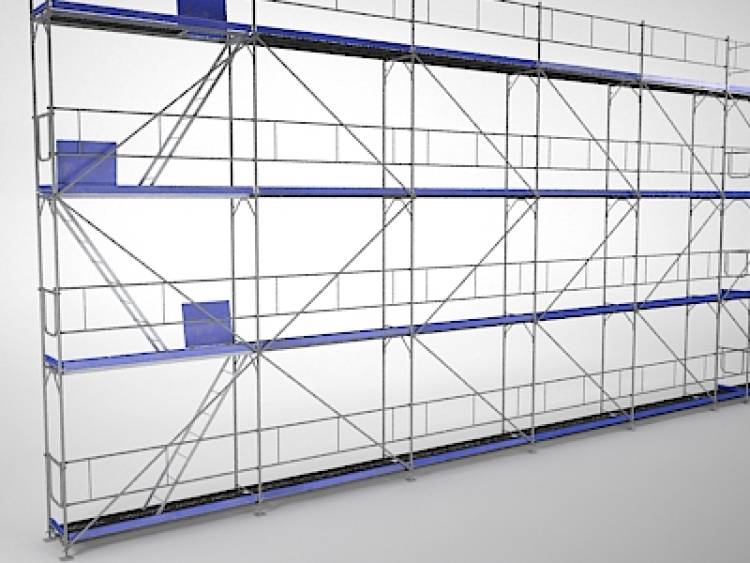 European Scaffold 3F RailClone library for 3ds Max