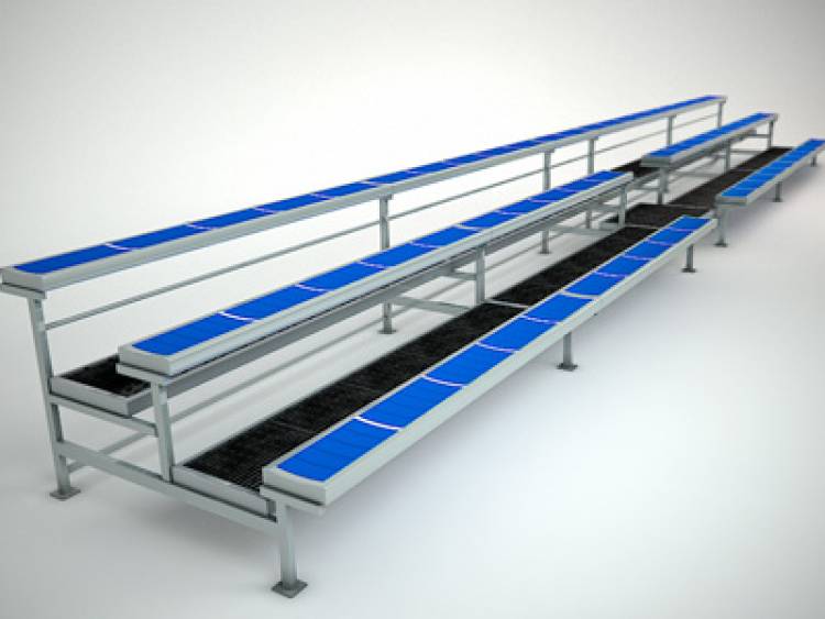 Metallic Bleacher 3 Railclone Library For 3ds Max