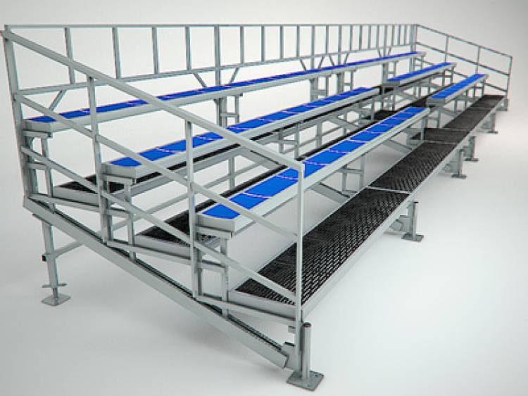 Metallic Bleacher 3sr Railclone Library For 3ds Max