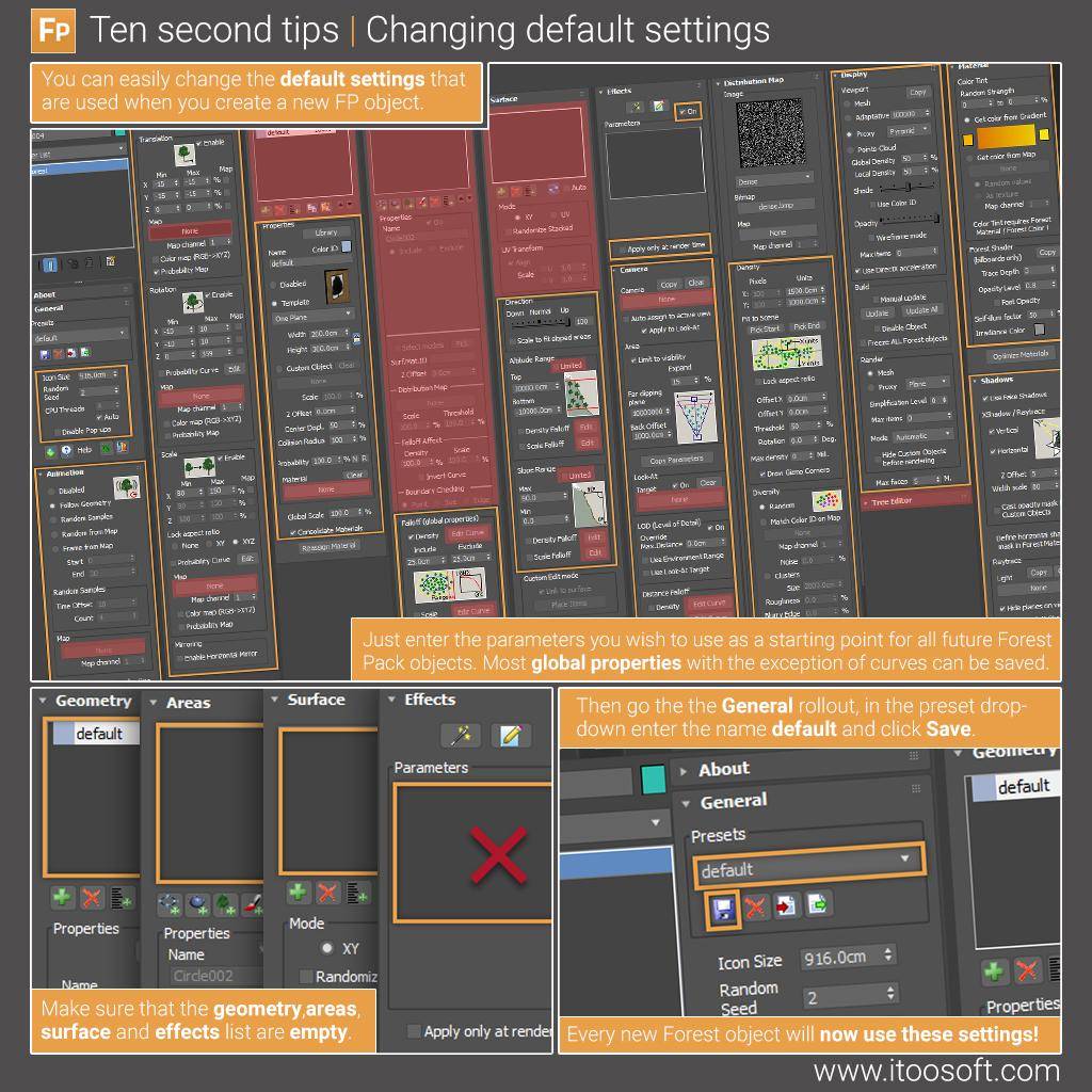 Saving Default Settings
