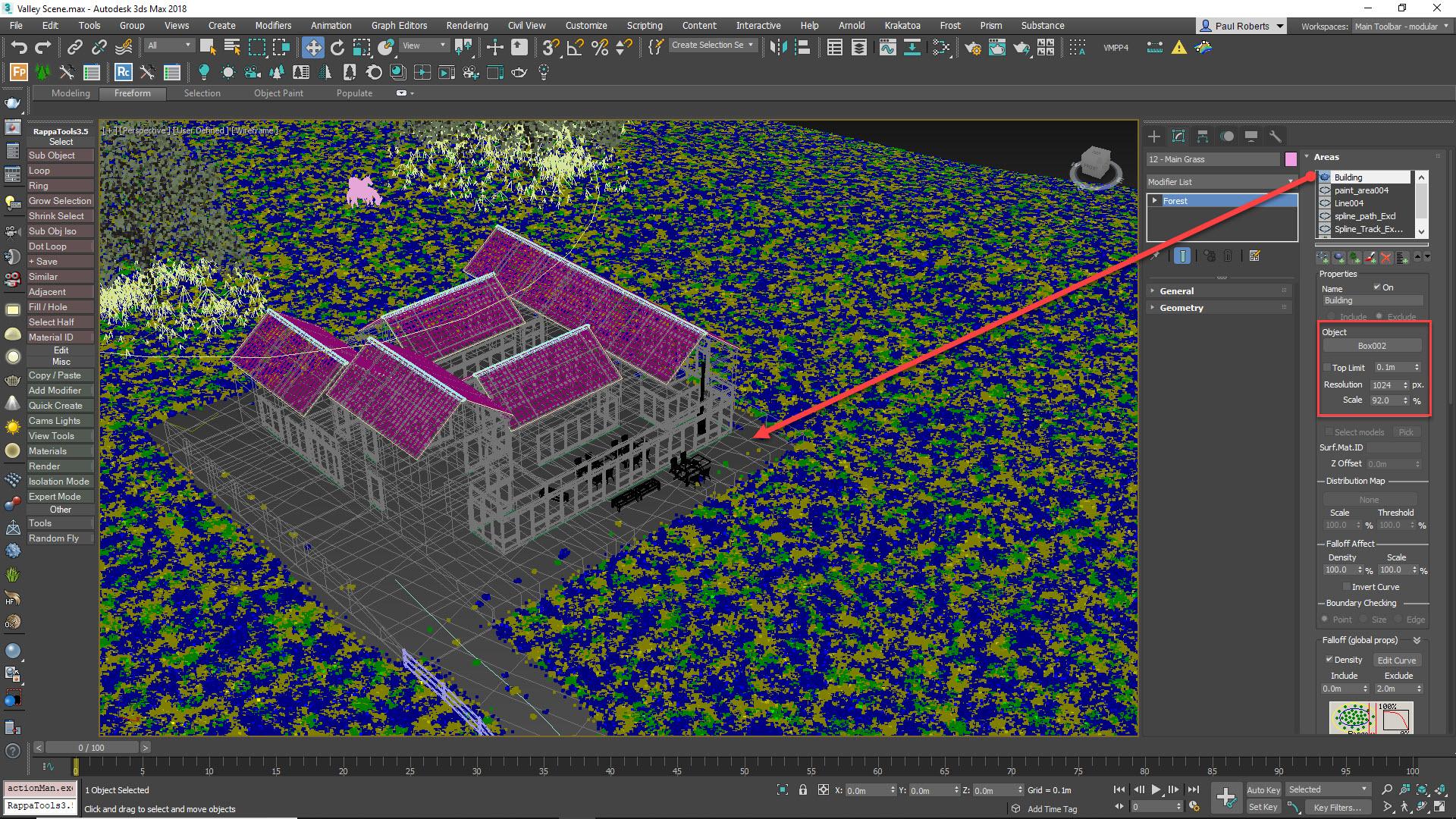 Карта falloff 3d max